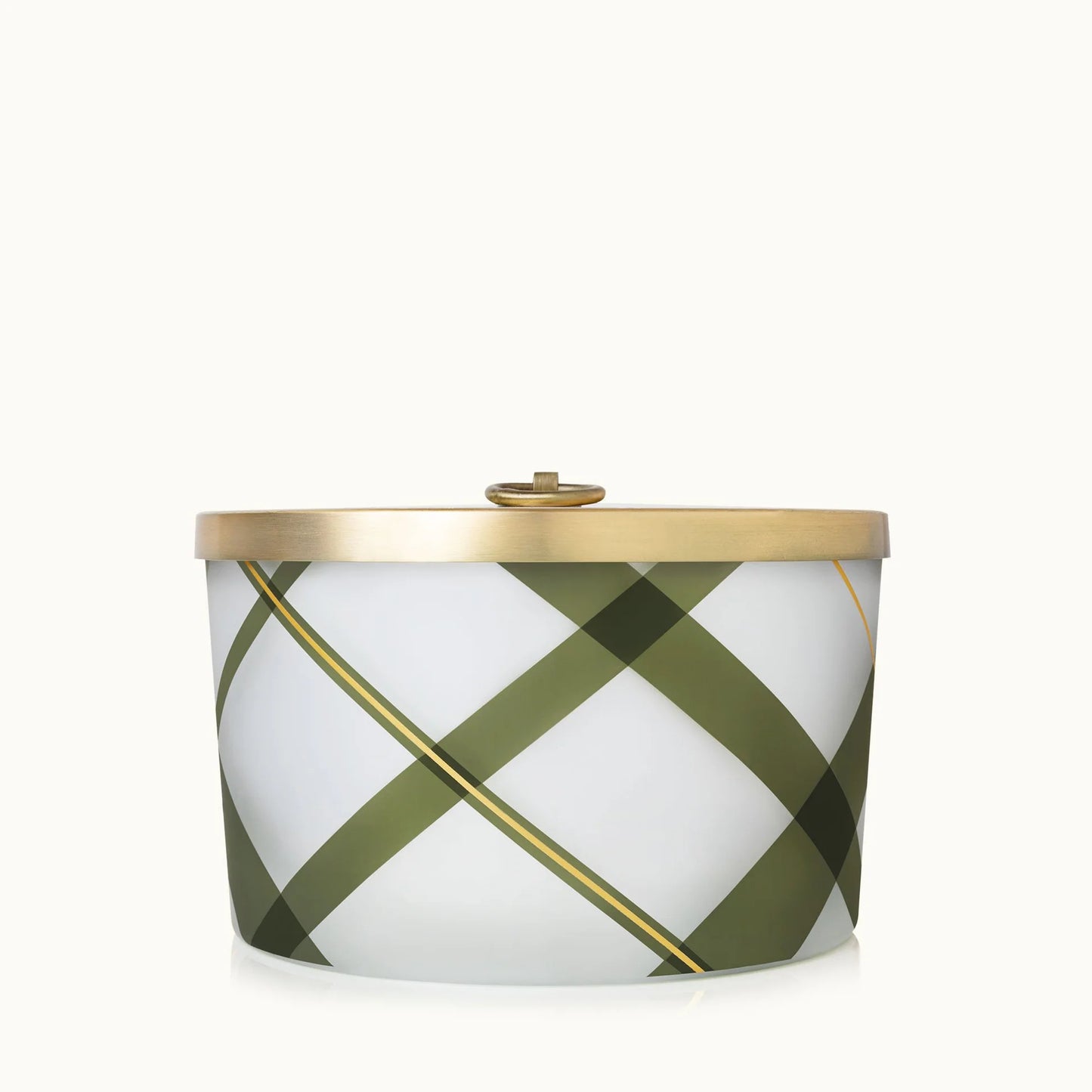 FRASIER FIR LARGE FROSTED PLAID 3-WICK CANDLE