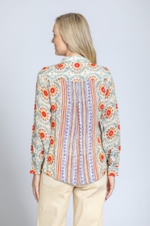 FANCY FLORAL PATTERNED BLOUSE