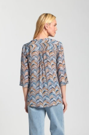 STEEL BLUE TASSEL TOP
