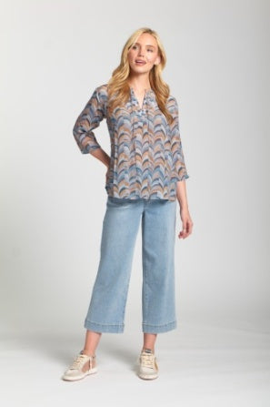 STEEL BLUE TASSEL TOP