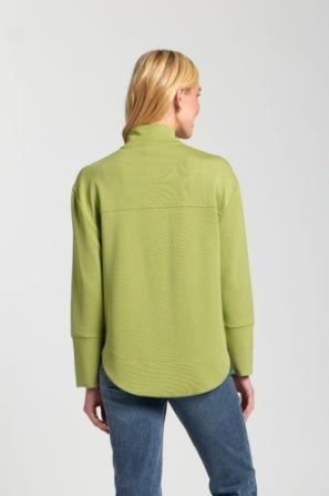 LIME SUPER SOFT GROMMET HENLEY TOP