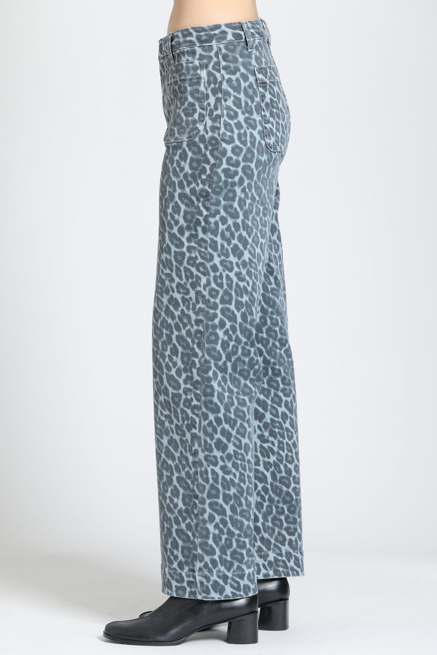 FADED BLUE ANIMAL PRINT JEANS