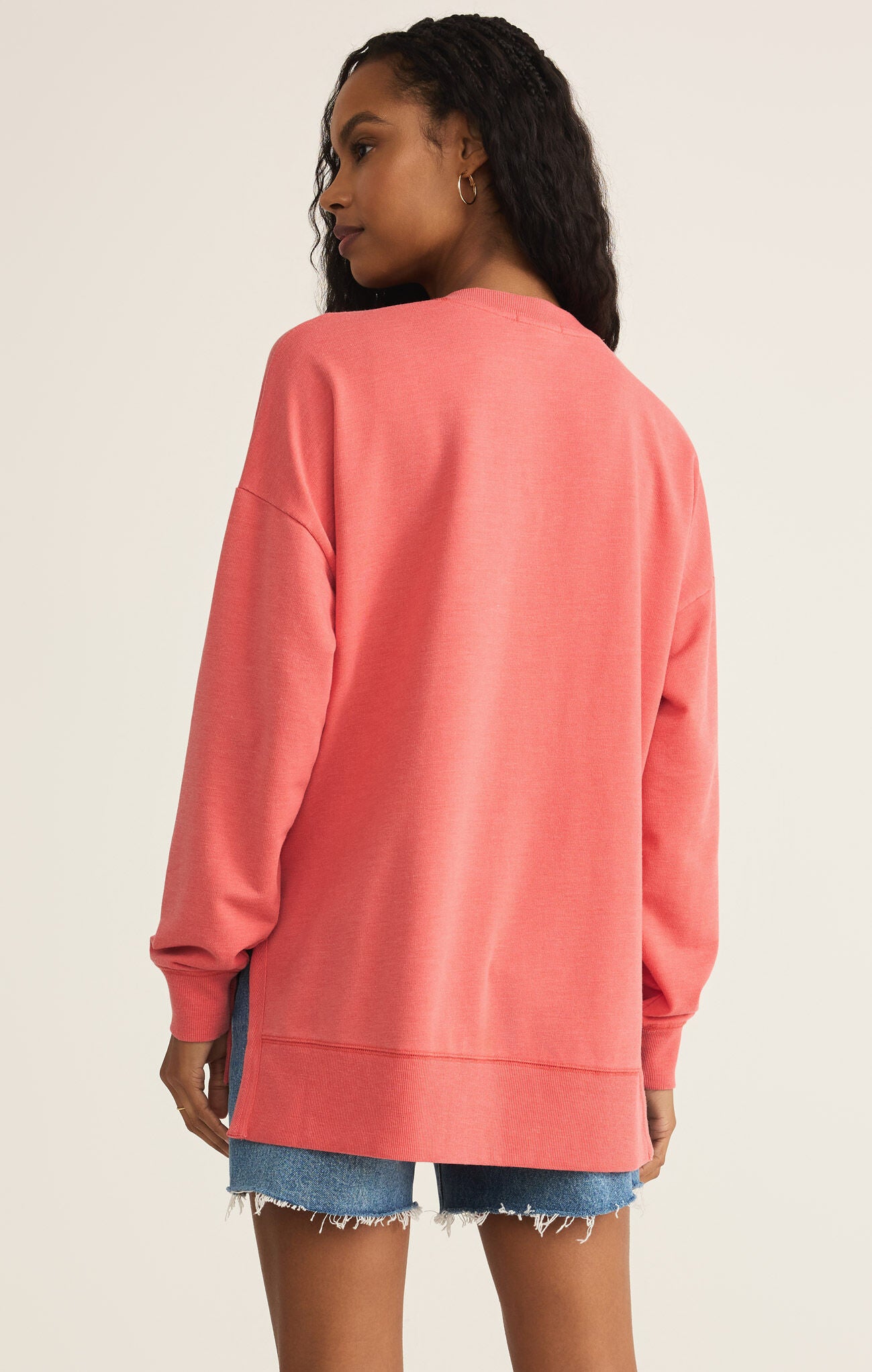 MODERN V-NECK WEEKENDER - PERSIMMON
