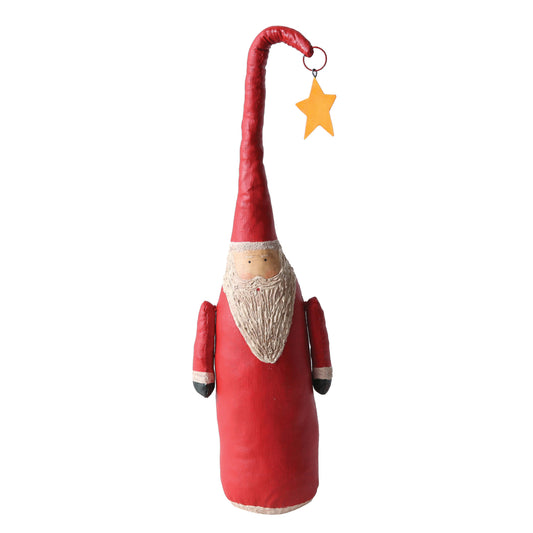 HAND PAINTED CANVAS SANTA W/ STAR
