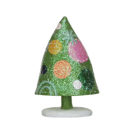 CHRISTMAS TREE W/ DOTS & GLITTER