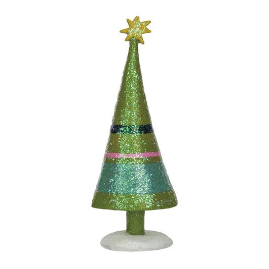 CHRISTMAS TREE W/ STAR & GLITTER