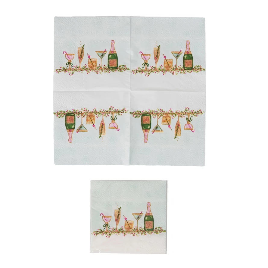 HOLIDAY COCKTAILS NAPKINS