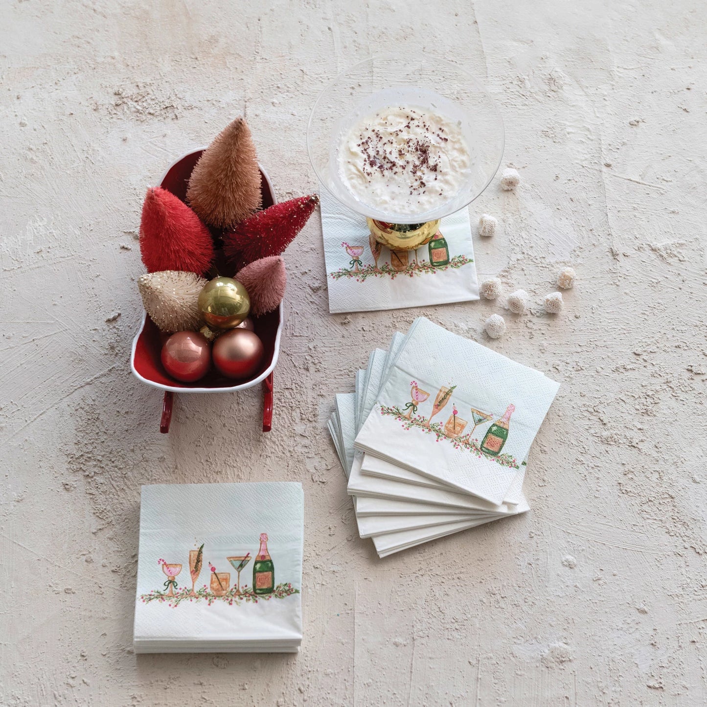 HOLIDAY COCKTAILS NAPKINS