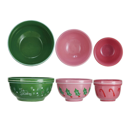 VINTAGE CHRISTMAS NESTING BOWLS