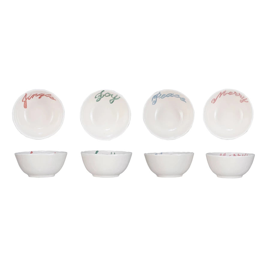 HOLIDAY SAYINGS BOWLS SET/4