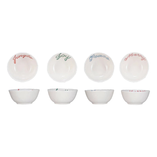 HOLIDAY SAYINGS BOWLS SET/4