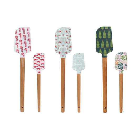 HOLIDAY PATTERN SPATULAS SET/2